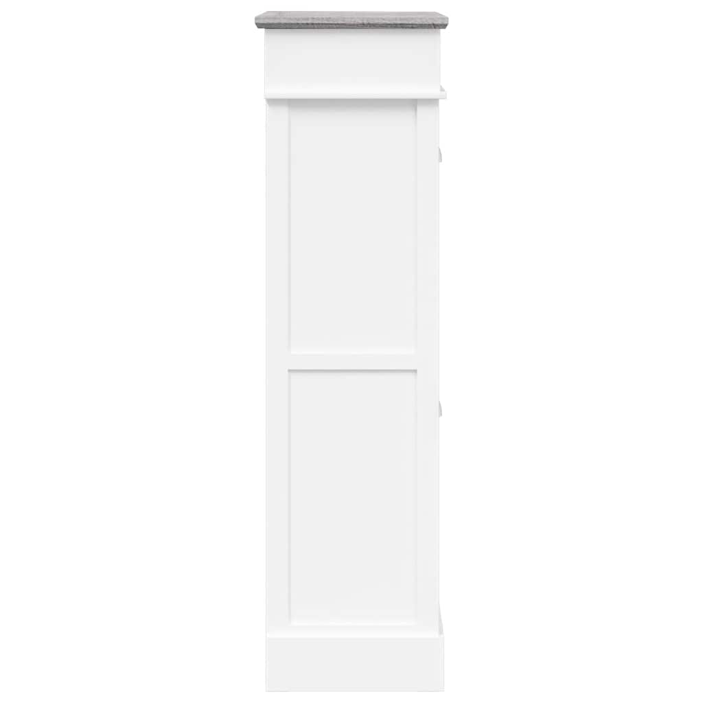 vidaXL Sapateira 50x28x98 cm madeira de paulownia cinzento