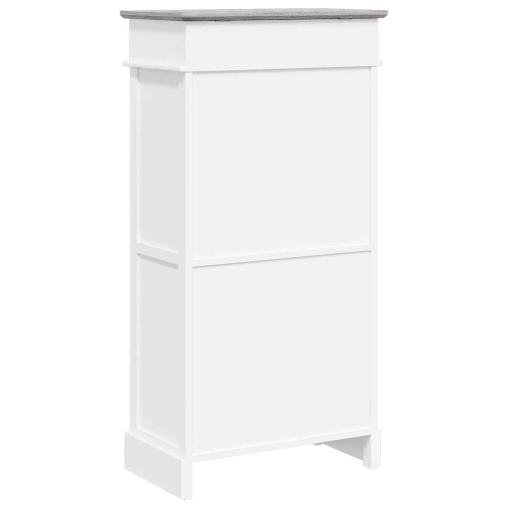 vidaXL Sapateira 50x28x98 cm madeira de paulownia cinzento