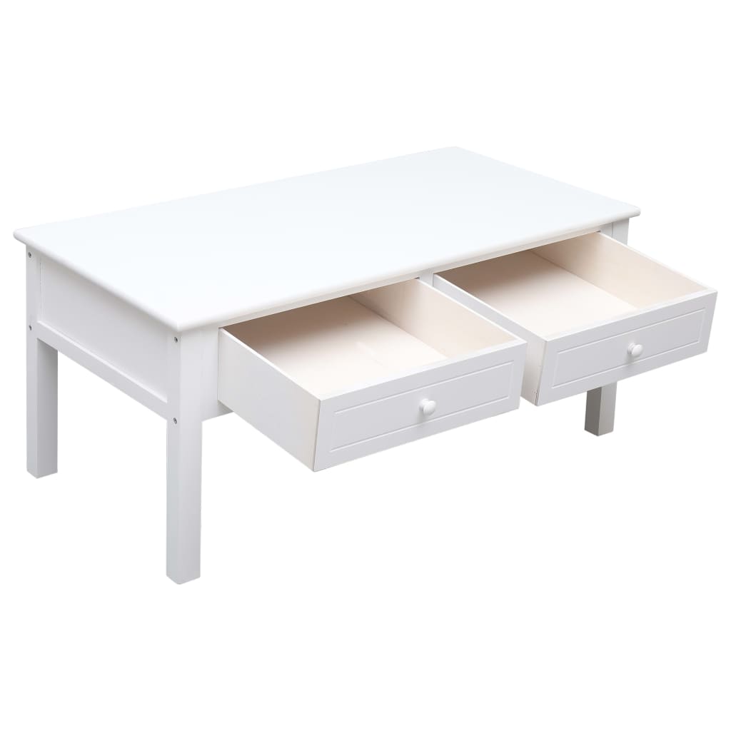 vidaXL Mesa de centro 100x50x45 cm madeira branco