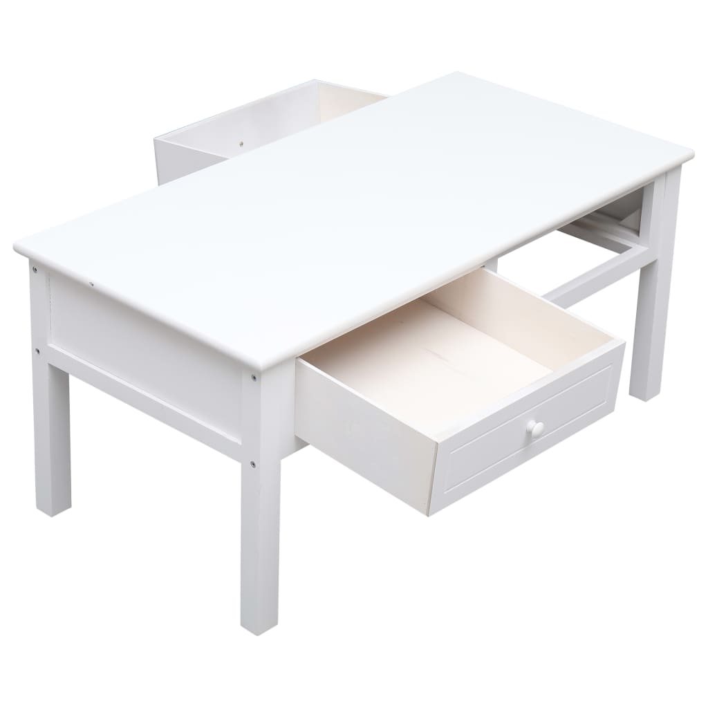 vidaXL Mesa de centro 100x50x45 cm madeira branco