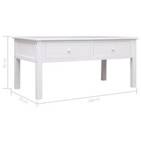 vidaXL Mesa de centro 100x50x45 cm madeira branco