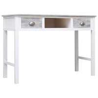 vidaXL Secretária 110x45x76 cm madeira cinzento
