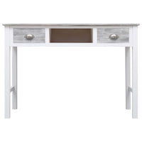 vidaXL Secretária 110x45x76 cm madeira cinzento