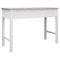 vidaXL Secretária 110x45x76 cm madeira cinzento