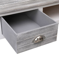 vidaXL Secretária 110x45x76 cm madeira cinzento