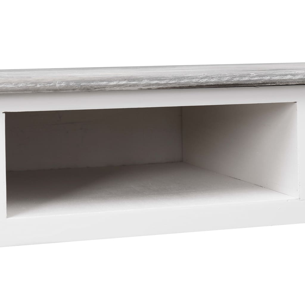 vidaXL Secretária 110x45x76 cm madeira cinzento