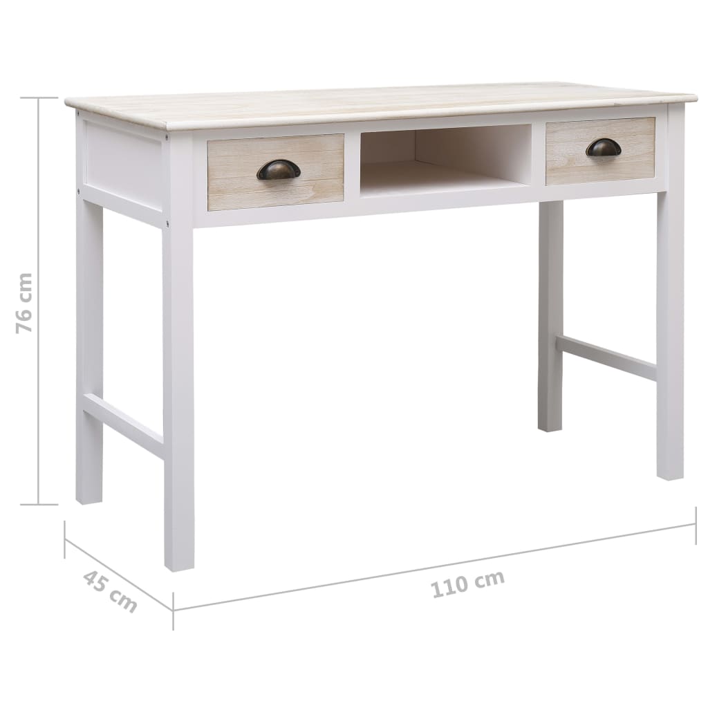 vidaXL Mesa consola 110x45x76 cm madeira