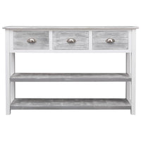 vidaXL Aparador estilo antigo 115x30x76 cm madeira cinzento