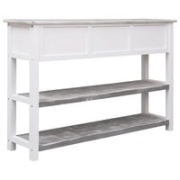 vidaXL Aparador estilo antigo 115x30x76 cm madeira cinzento
