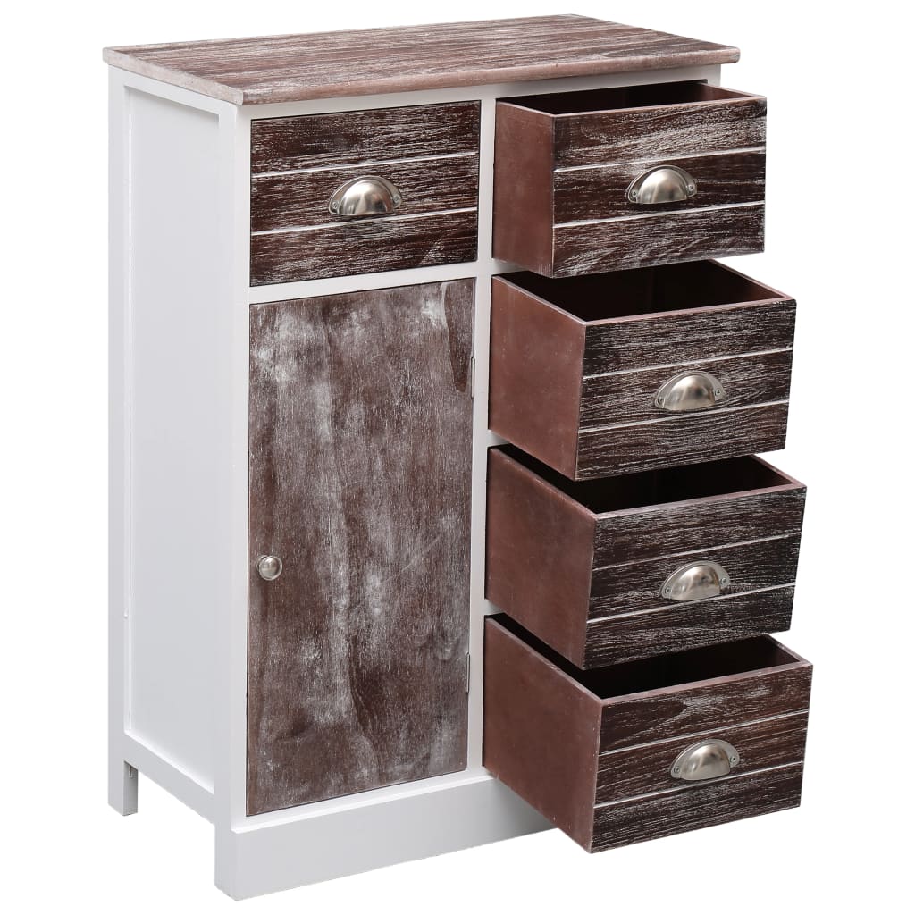 vidaXL Aparador com 10 gavetas 113x30x79 cm madeira cinzento