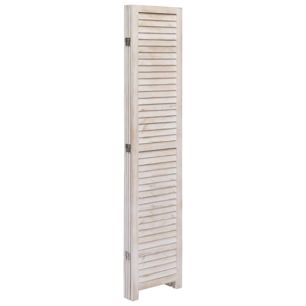 vidaXL Biombo com 4 painéis 140x165 cm madeira branco