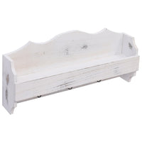 vidaXL Cabide de parede 50x10x23 cm madeira branco