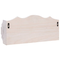 vidaXL Cabide de parede 50x10x23 cm madeira branco