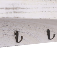 vidaXL Cabide de parede 50x10x23 cm madeira branco