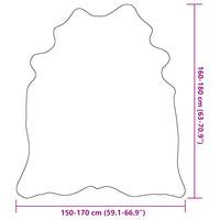 vidaXL Tapete em pele de vaca genuína 150x170 cm preto