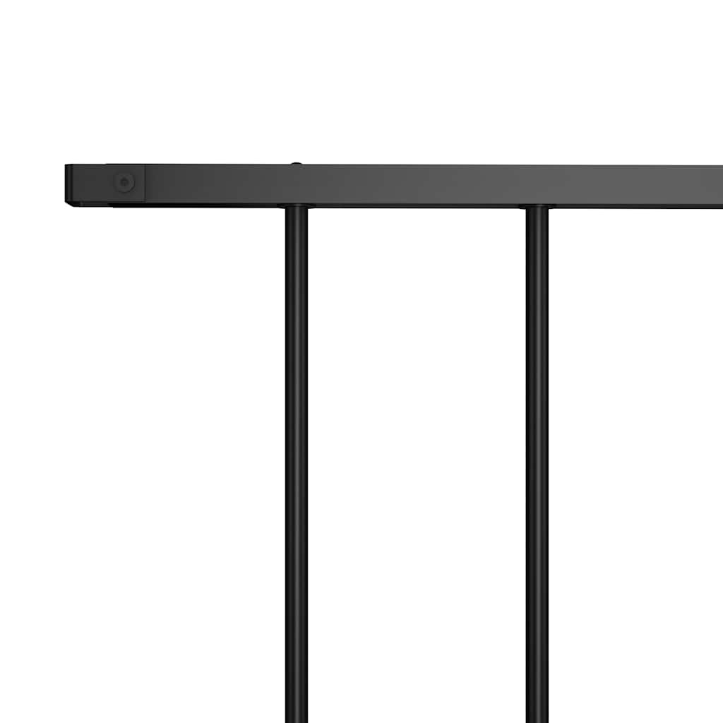 vidaXL Painel de vedação em aço com revestimento em pó 1,63x0,75 m preto
