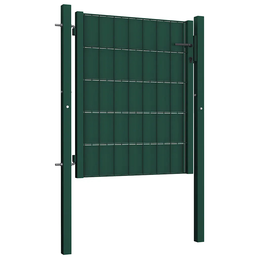 Portão de cerca em PVC e aço 100x81 cm