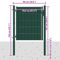 Portão de cerca em PVC e aço 100x100 cm