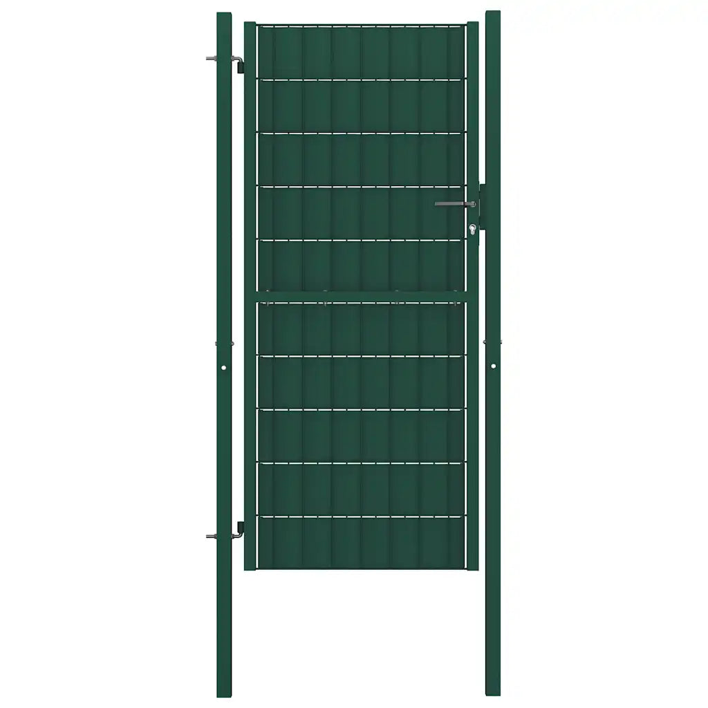 Portão de cerca em PVC e aço 100x124 cm