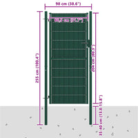 Portão de cerca em PVC e aço 100x204 cm