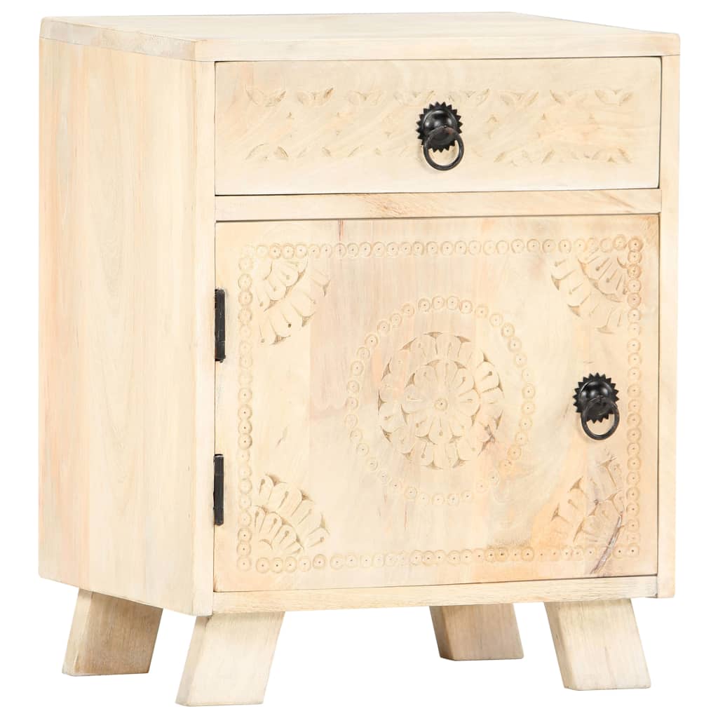 vidaXL Mesa de cabeceira 40x30x50 cm madeira de mangueira maciça