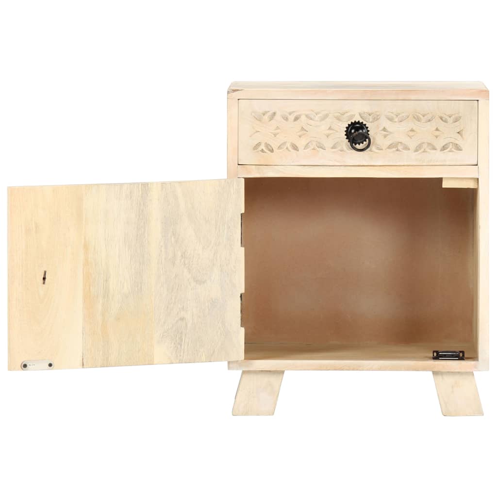 vidaXL Mesa de cabeceira 40x30x50 cm madeira de mangueira maciça