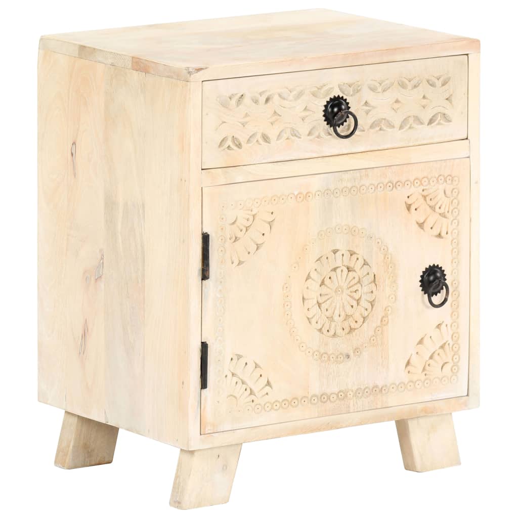 vidaXL Mesa de cabeceira 40x30x50 cm madeira de mangueira maciça