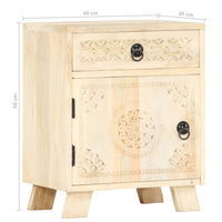 vidaXL Mesa de cabeceira 40x30x50 cm madeira de mangueira maciça