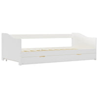 vidaXL Estrutura sofá-cama de puxar madeira de pinho 90x200 cm branco