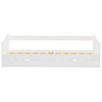 vidaXL Estrutura sofá-cama de puxar madeira de pinho 90x200 cm branco