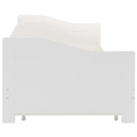 vidaXL Estrutura sofá-cama de puxar madeira de pinho 90x200 cm branco