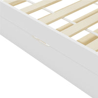 vidaXL Estrutura sofá-cama de puxar madeira de pinho 90x200 cm branco