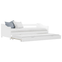 vidaXL Estrutura sofá-cama de puxar madeira de pinho 90x200 cm branco