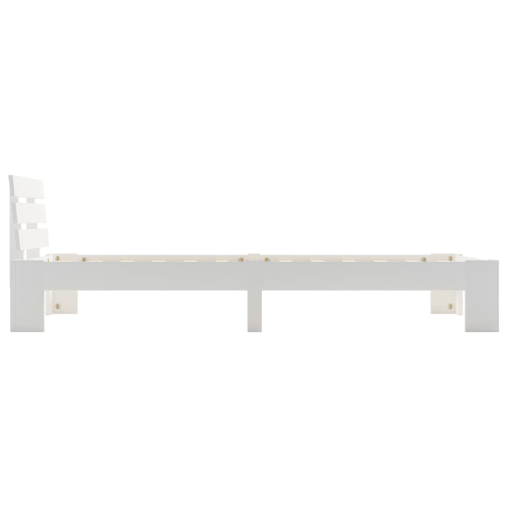 vidaXL Estrutura de cama 90x200 cm pinho maciço branco