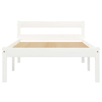 vidaXL Estrutura de cama 90x200 cm madeira pinho maciço branco
