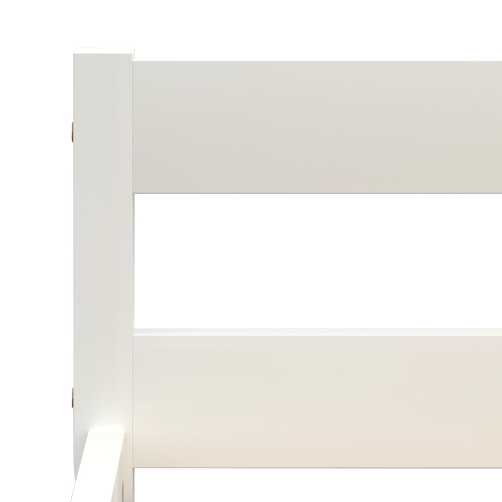 vidaXL Estrutura de cama 90x200 cm madeira pinho maciço branco