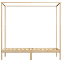 vidaXL Estrutura de cama com toldo 100x200 cm pinho maciço
