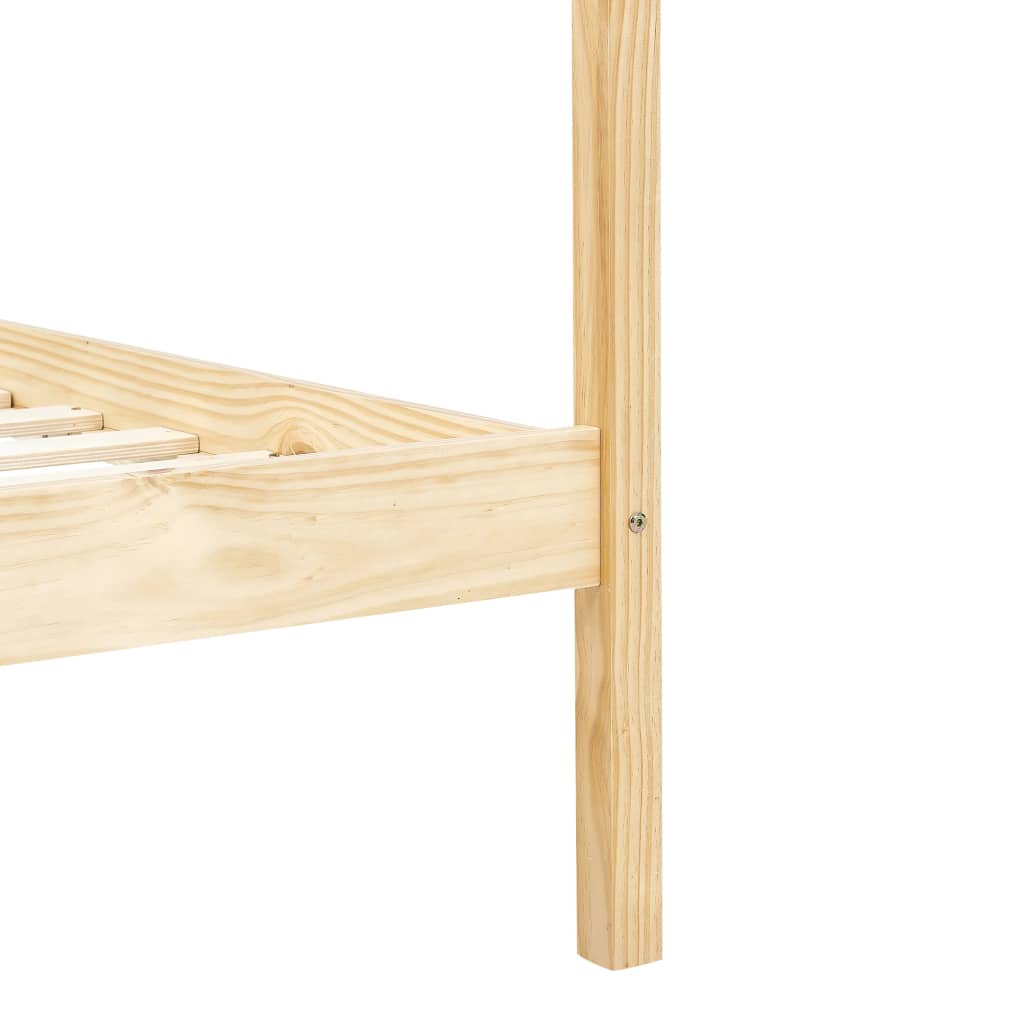 vidaXL Estrutura de cama com toldo 100x200 cm pinho maciço