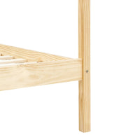 vidaXL Estrutura de cama com toldo 100x200 cm pinho maciço