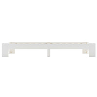 vidaXL Estrutura de cama 90x200 cm pinho maciço branco