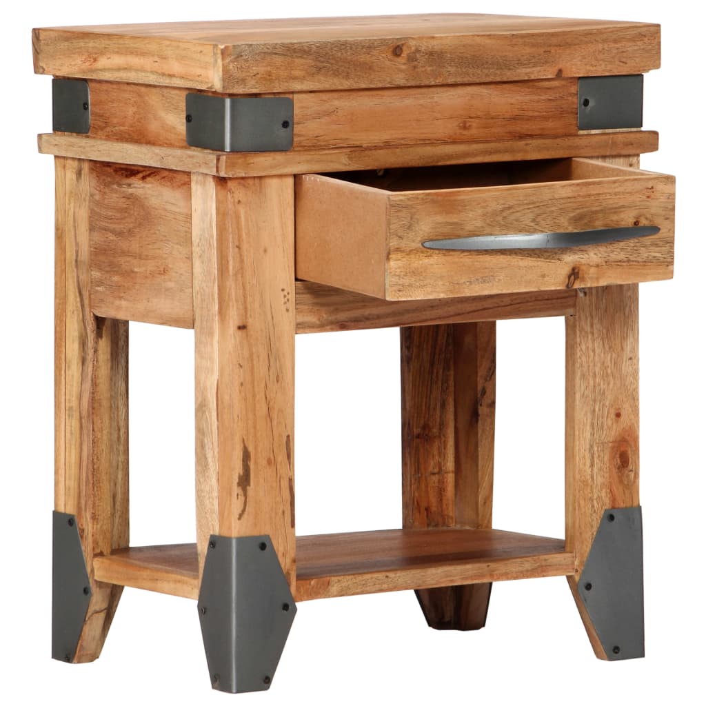 vidaXL Mesa consola 110x34x74 cm madeira de acácia maciça