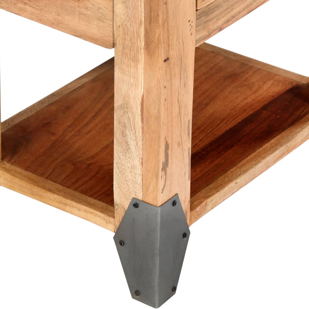 vidaXL Mesa consola 110x34x74 cm madeira de acácia maciça