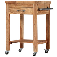 vidaXL Carrinho de cozinha 58x58x89 cm madeira de acácia maciça
