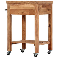 vidaXL Carrinho de cozinha 58x58x89 cm madeira de acácia maciça