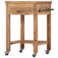 vidaXL Carrinho de cozinha 58x58x89 cm madeira de acácia maciça