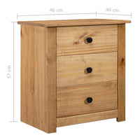 vidaXL Mesa de cabeceira 46x40x57 cm madeira de pinho panama