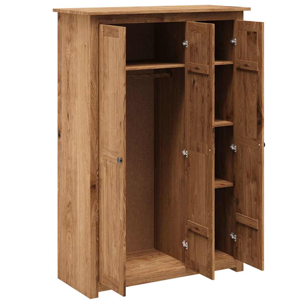 vidaXL Roupeiro com 3 portas 118x50x171,5 cm pinho Panamá