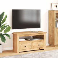 vidaXL Móvel de canto p/ TV 93x49x49 cm madeira de pinho maciça Panama