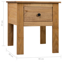 vidaXL Mesa de cabeceira 46x40x57 cm pinho Panama
