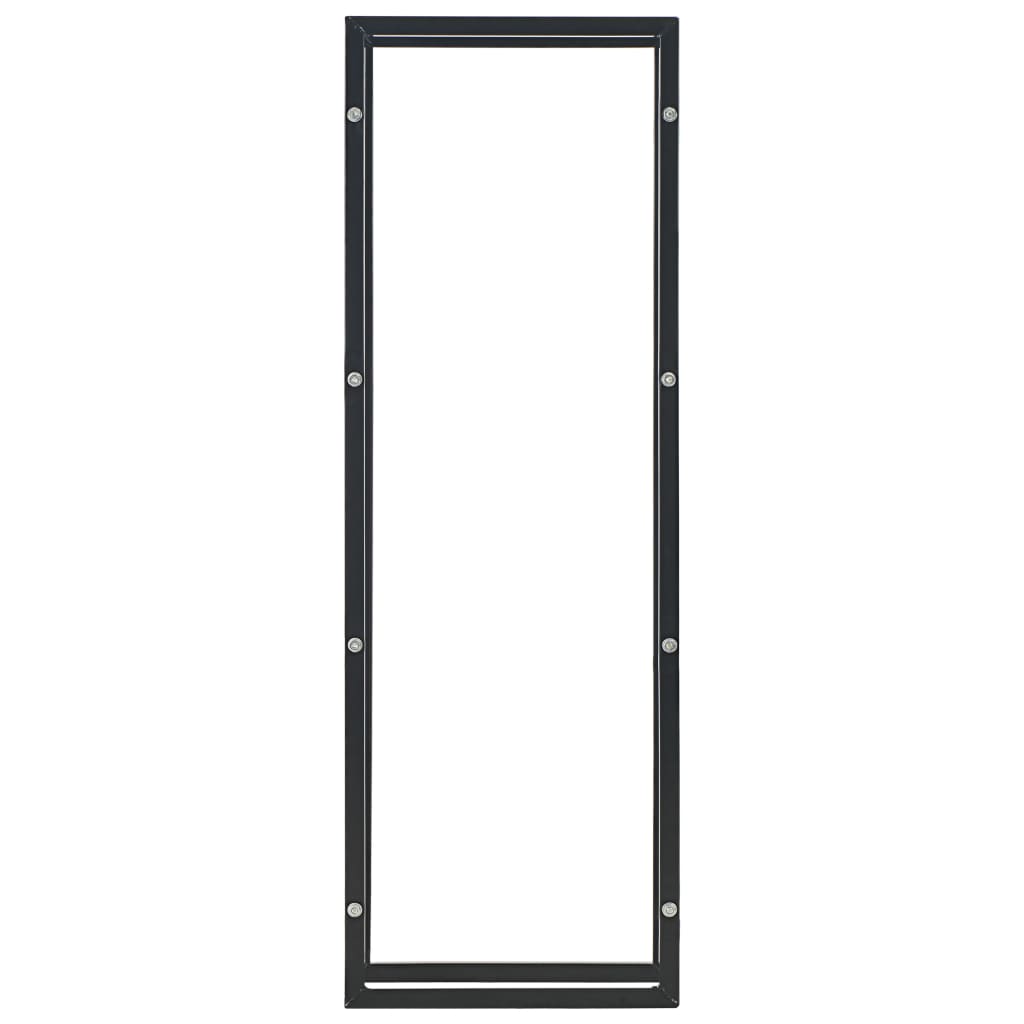 vidaXL Suporte para lenha 50x20x150 cm aço preto